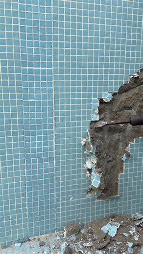 Pebblepools ME - PebbleTec Pool Finishes on Instagram: "From leaks, loose tiles, and constant problems to a pool that finally feels right. Here is a complete pool transformation video. We stripped the failing tiles, prepared the structure correctly, treated the cracks, and rebuilt the surface from the ground up. Finished with a PebbleTec PebbleSheen Aqua Blue blend, infused with turquoise blue glass beads that enhance depth, reflect light beautifully, and elevate the water tone. This is not a su