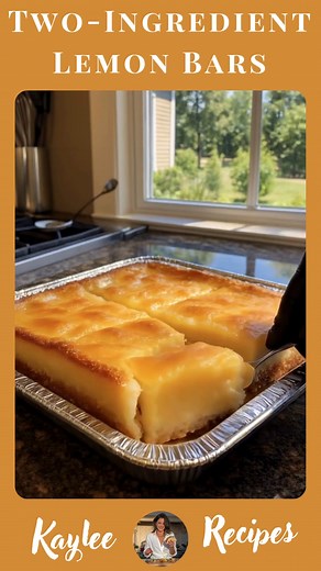 1.2K views | Two-Ingredient Lemon Bars ✨ Ingredients  1 box...
