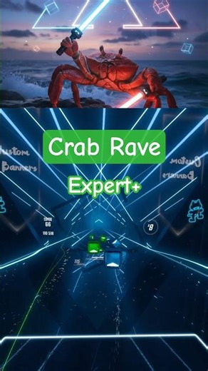 Trying Crab Rave on Expert+ for the first time #beatsaber #vr