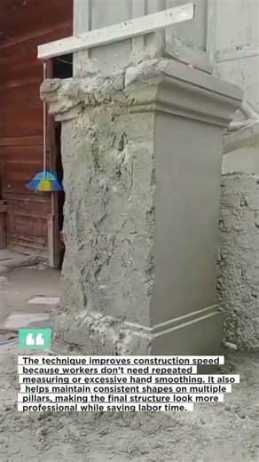 This Mason’s Trick Makes Perfect Pillars in Minutes! | Simple Cement Column Finishing Method