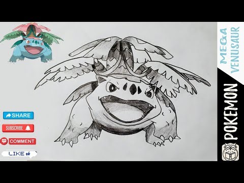 How to Draw Mega Venusaur Step by Step | Pokemon Art & Pencil drawing Tutorial