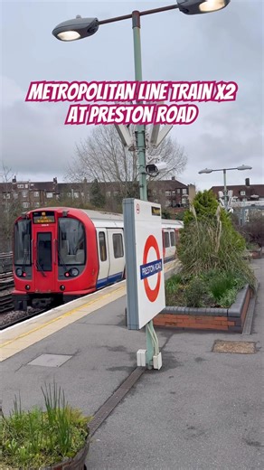 Metropolitan Line Train x2 at Preston Road #train #subwaytrain #traintravel #metropolitanline #tube