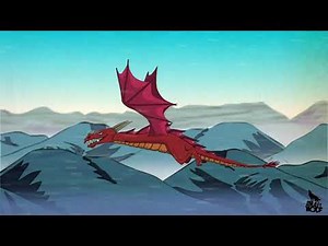 Animated Dragon Flying through mountains - 8 hour loop