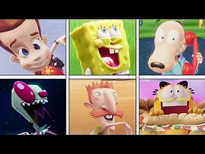 All Character's Taunts & Voice Clips - Nick All-Star Brawl 2