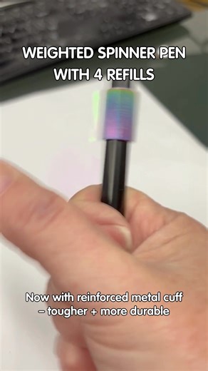 Why settle for a boring pen when you can fidget AND write? ✍️✨ The Weighted Spinner Pen has a soothing spinner built into the top — quiet, calming, and designed to keep your hands busy while your mind stays focused. | My Sensory Store