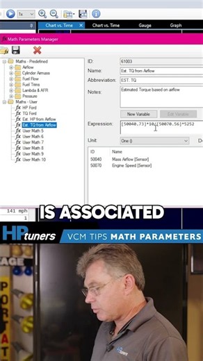 Math Parameters using HP Tuners VCM Suite #shorts
