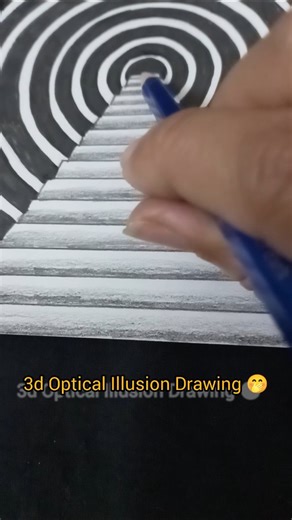 Amazing 3D Optical Illusion Drawing tutorial #drawing #opticalillussion #3d #shorts #trending