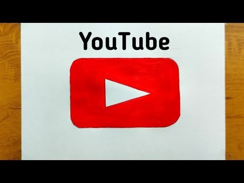 How to draw Youtube Logo | Youtube Logo Drawing | Youtube Logo Drawing Easy