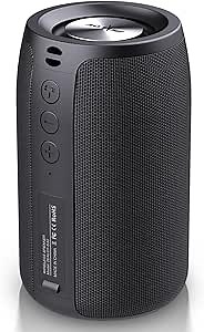ZEALOT Portable Bluetooth Speakers, Wireless Speaker, S32 Samll Outdoor Speaker, Waterproof IPX5, Stereo Pairing/Bass/USB/MIC/TF Card/AUX for Home Outdoor Travel, Gift for Men, Kids -Black