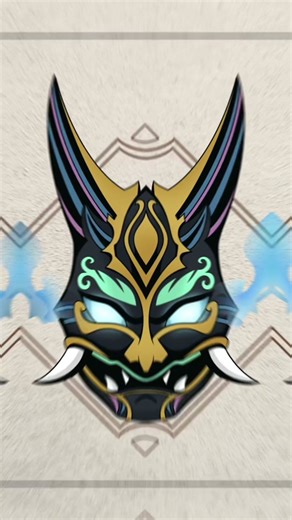 Genshin Impact Xiao Mask Procreate Illustration