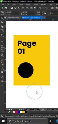 Drag And Drop Objects across pages I n CorelDraw