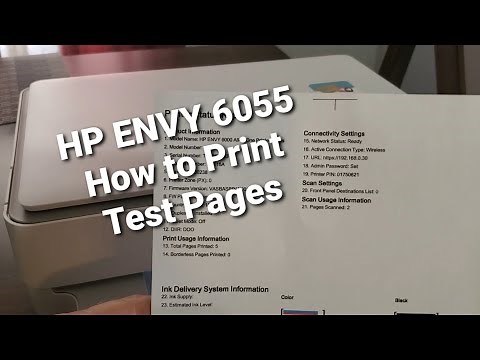 HP ENVY 6000 6055 6075 How to print print Quality test Page usage count and Status report