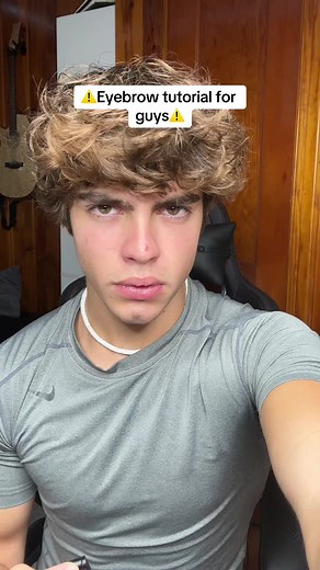 mens eyebrow tutorial 😱⚠️ #dillonlatham #selfimprovement #eyebrows#greenscreen