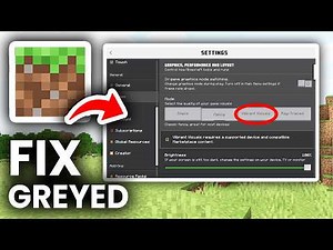 How To Fix Vibrant Visuals Greyed Out In Minecraft Bedrock - Full Guide