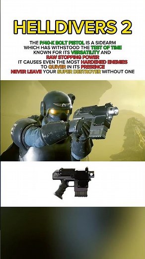 The New Bolt Pistol HITS HARD - Helldivers 2