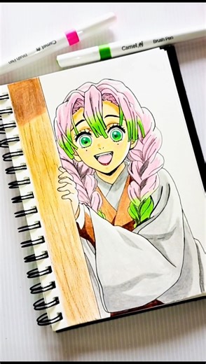 Mitsuri drawing 🔥✨ #shorts