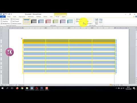 CARA MEWARNAI TABEL JADI LEBIH MENARIK DI MS WORD