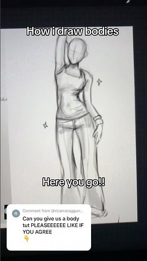 This is how i draw full bodies on procreate .#body #drawingtutorial #anatomy #procreate