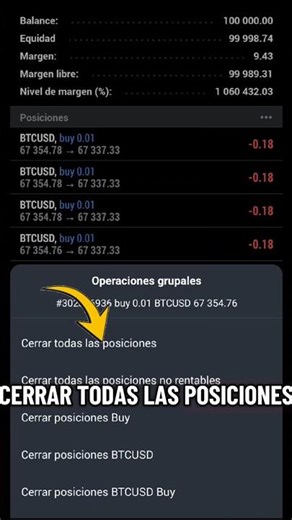 How to close ALL trades in MetaTrader 5 (quick and easy) ⚡ #trading #tradesetup #bitcoin