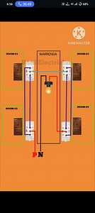 148K views · 1K reactions | 4 Room + Veranda Light Control Wiring Diagram (Multi-Way Switch System) | #electrician #short | Roni Electrician | Facebook