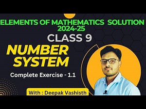 class 9 maths chapter 1|Elements of mathematics|class 9 Chapter 1 Ex. 1.1|Number system