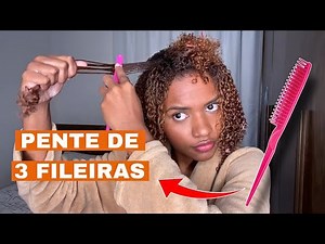 FINALIZAÇÃO COM PENTE DE 3 FILEIRAS | CABELO CRESPO E CACHEADO