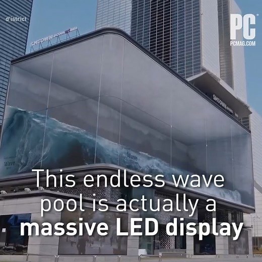 535K views · 69 shares | This tidal wave is actually an LED display. | PCMag | Facebook