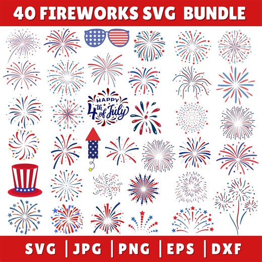 Fireworks SVG Bundle,firecracker Svg,4th Ofjuly Firework Png Bundle,usa Fireworks,firework Elements, Independence Day,sparkle Like Firework - Etsy