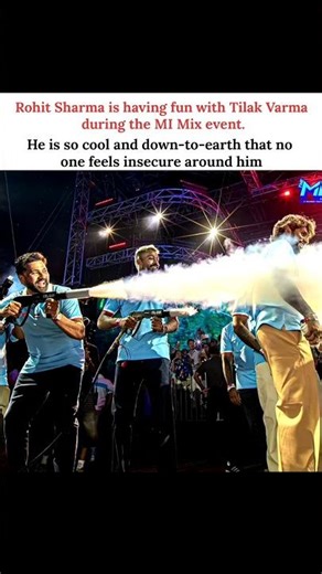 Rohit Sharma is having fun with Tilak Varma during the MI Mix event. #rohitsharma #ipl2026