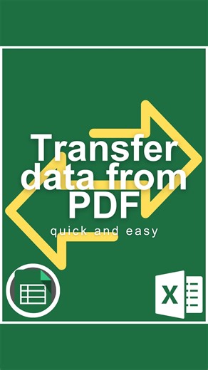 CheatSheets | How to Transfer data from PDF to Excel in 15 seconds 🧾 Step 1. Go to the Data tab Step 2. Click ‘Get Data’, hover over ‘From File’, click... | Instagram