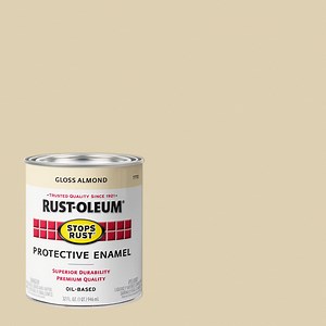 Almond, Rust-Oleum Stops Rust Gloss Protective Enamel-7770502, Quart