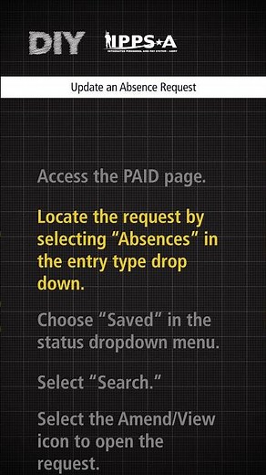 Update an Absence Request #teamippsa #ippsar3 #army