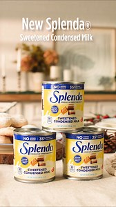 Make dessert time shine! ✨ Splenda Sweetened Condensed Milk has 35% fewer calories, no added sugar, and all the creamy sweetness you crave. | Splenda | Facebook