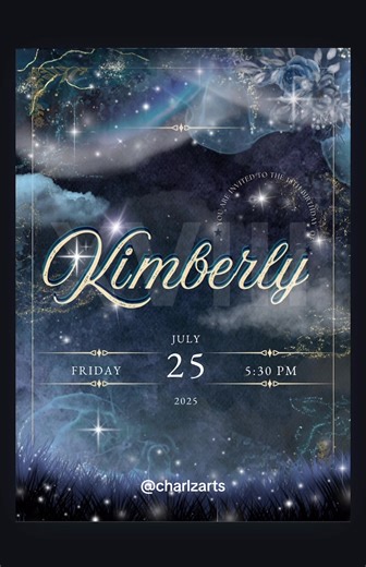 Debut Invitation Design Using Canva