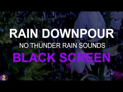 Night Rain Downpour, Heavy Rain No Thunder Black Screen, Pure Sleeping, Relaxing Rain Sounds, Zzz