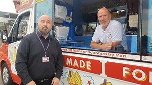 Across the region, there are ice cream vans parked up at parks and shopping centres and travelling around offering sweet treats to battle the hot weather. On a hot, close and somewhat muggy Saturday afternoon at Queens Shopping Park in Stafford, Karl Simcock was operating one of the two Tony's Ices vans, one of Stafford's most popular ice cream sellers. Read more: https://plus.expressandstar.com/news/2025/06/22/i-sell-ice-creams-in-stafford-and-can-work-up-to-20-hours-a-day-in-sweltering-conditi