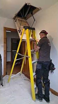 Attic Stairs Installation in Minutes ⏱ Hyperlapse Transformation by Midland Attic Stairs