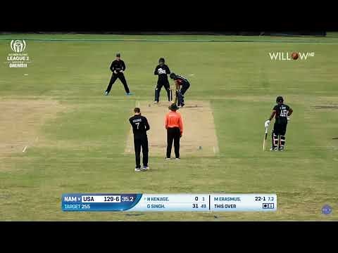 HIGHLIGHTS: USA vs Namibia Game 4 ICC Men's Cricket World Cup League 2 series in Papua New Guinea