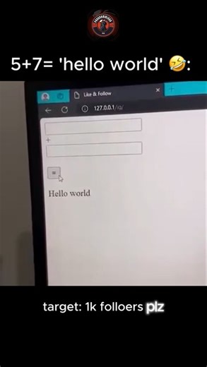 Make calculator like 2+7 =9 = “ hello word” #shorts