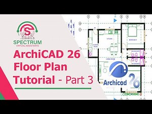 ArchiCAD 26 - How To Draw A Floor Plan In ArchiCAD 26 Tutorial For Beginners [ Part 03 ]