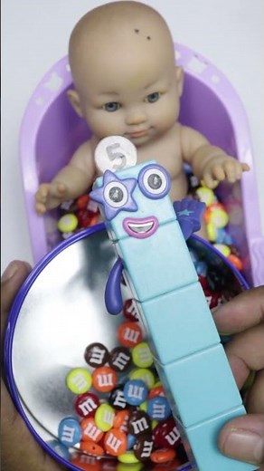 M&M's & Magic Slime Cutting Video – 43:53 Second Unboxing Numberblocks Friends Five Activity Set