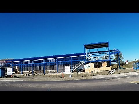 CARWASH CONSTRUCTION TIME-LAPSE -- Steel Frame Constructed