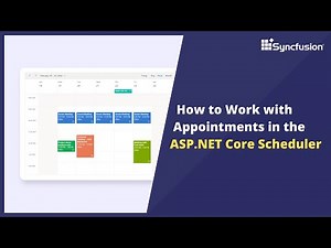 How to Work with Appointments in the ASP.NET Core Scheduler