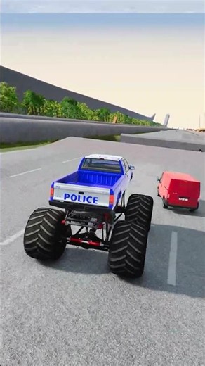Realistic Monster Truck Crash 👉 Best Car, Trucks, Bus Crashing Game Simulator Gameplay Shorts Video