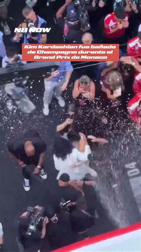 LEWIS HAMILTON SPRAYS KIM KARDASHIAN WITH CHAMPAGNE AT THE MONACO GRAND PRIX