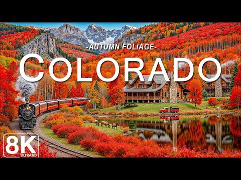 Autumn in Colorado 8K UHD 🍁 Rocky Mountains, Aspen Groves & Golden Valleys in Autumn Paradise