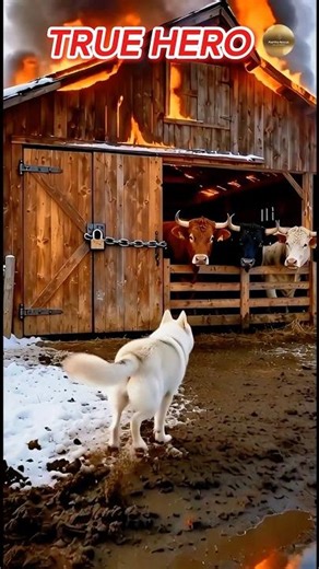 Brave Wolf-Dog Helps a Trapped Cow Escape 🐺🐄