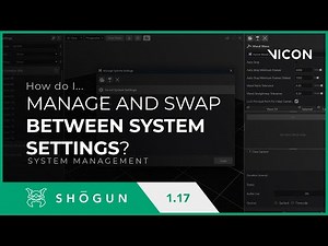 How do I manage and swap between system settings in Vicon Shōgun Live and Markerless?