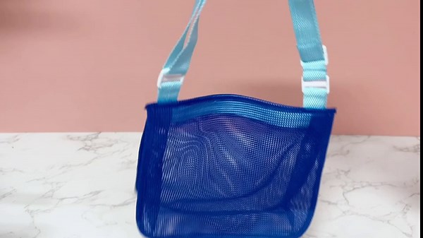 Silkfly 24 Pieces Zipper Mesh Beach Bag with Adjustable Strap Handy Shell Collecting Bag Sand Toy Seashell Bag Swimming Accessories for Beach Boys and Girls, 12 Colors