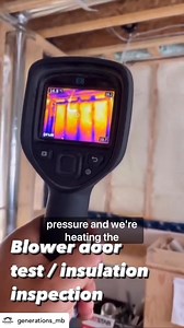 21K views · 71 reactions | My inspector David is conducting a blower door test at @generations_mb . A blower door test measures the air tightness of a building. We can determine how much air is leaking from the house, so we can fix it during construction  | Mike Holmes | Facebook